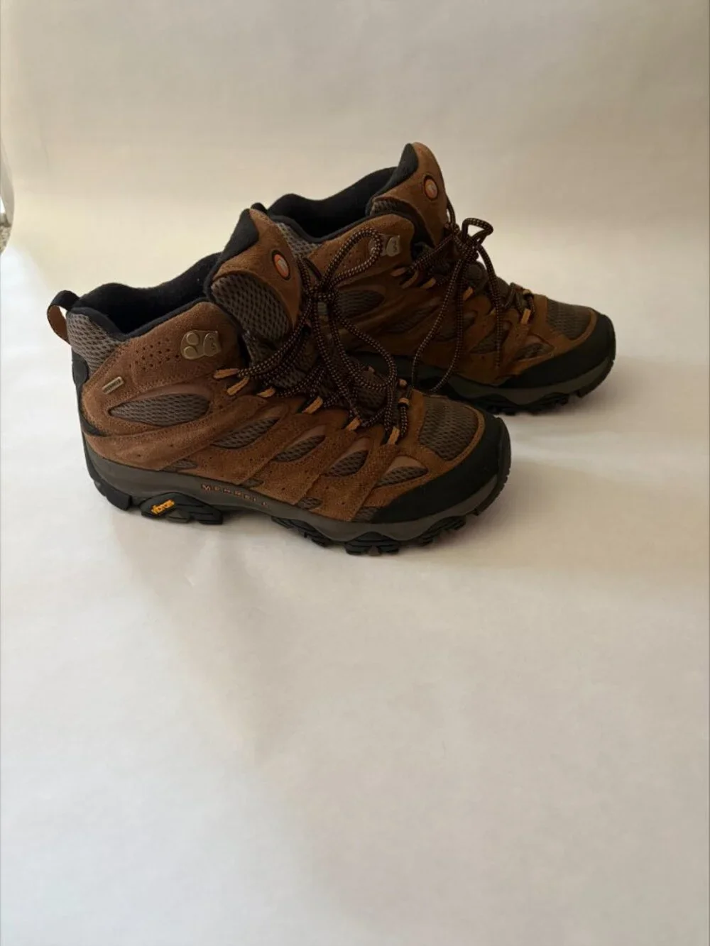 Merrell Men's Brown Black Waterproof Hiking Boots Size 8